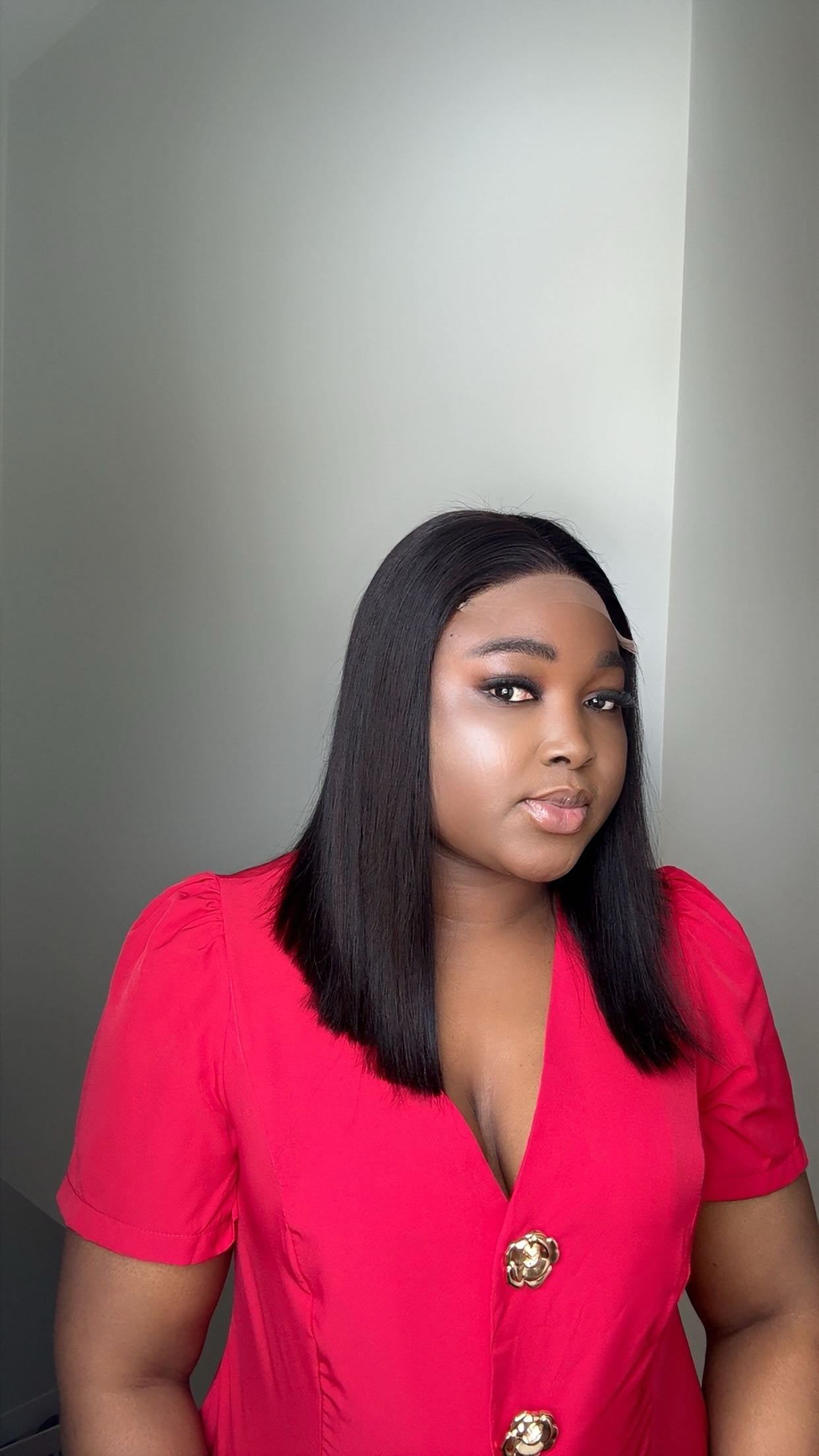 5*5 glueless 14” straight. Wear & go