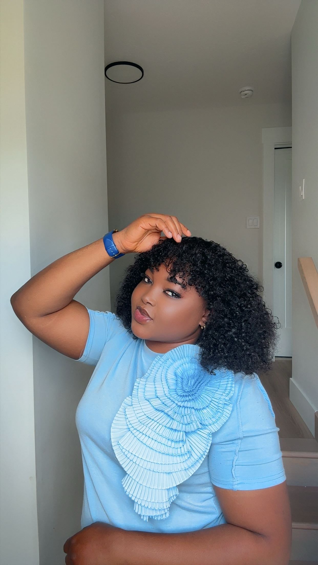Deal No 32 - 14 inches pixie curl fringe. Extra volume. Wear and go
