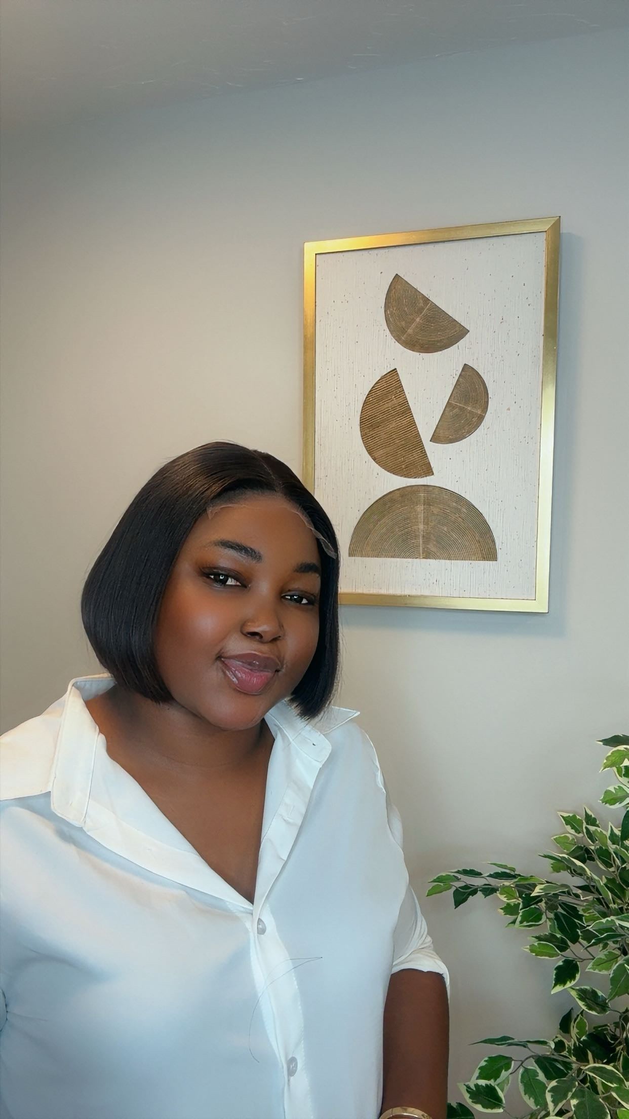 Deal No 38 - 8” bob paired with 4*4 closure. Wear and go wig