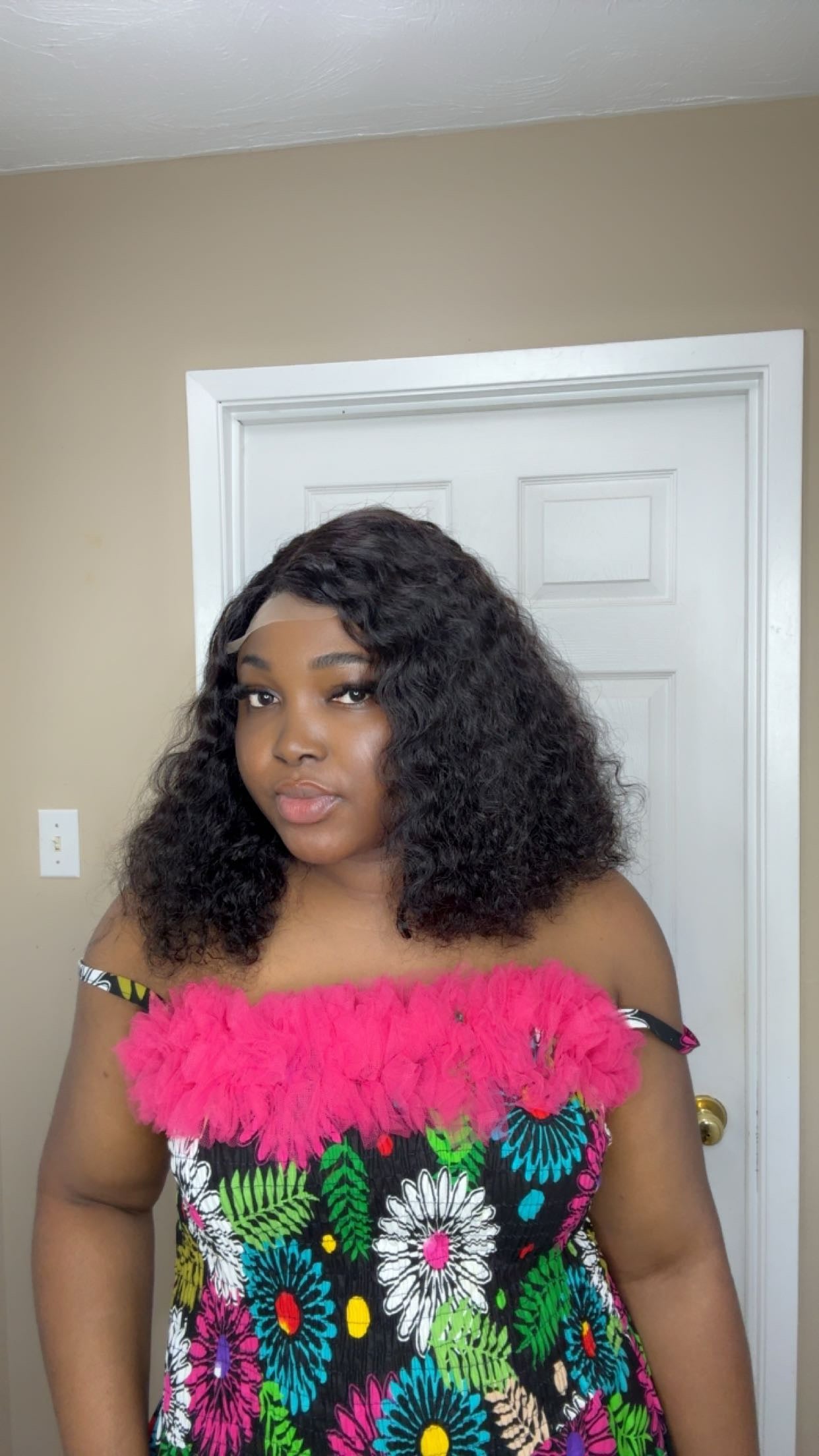 Glueless water wave curls 14”