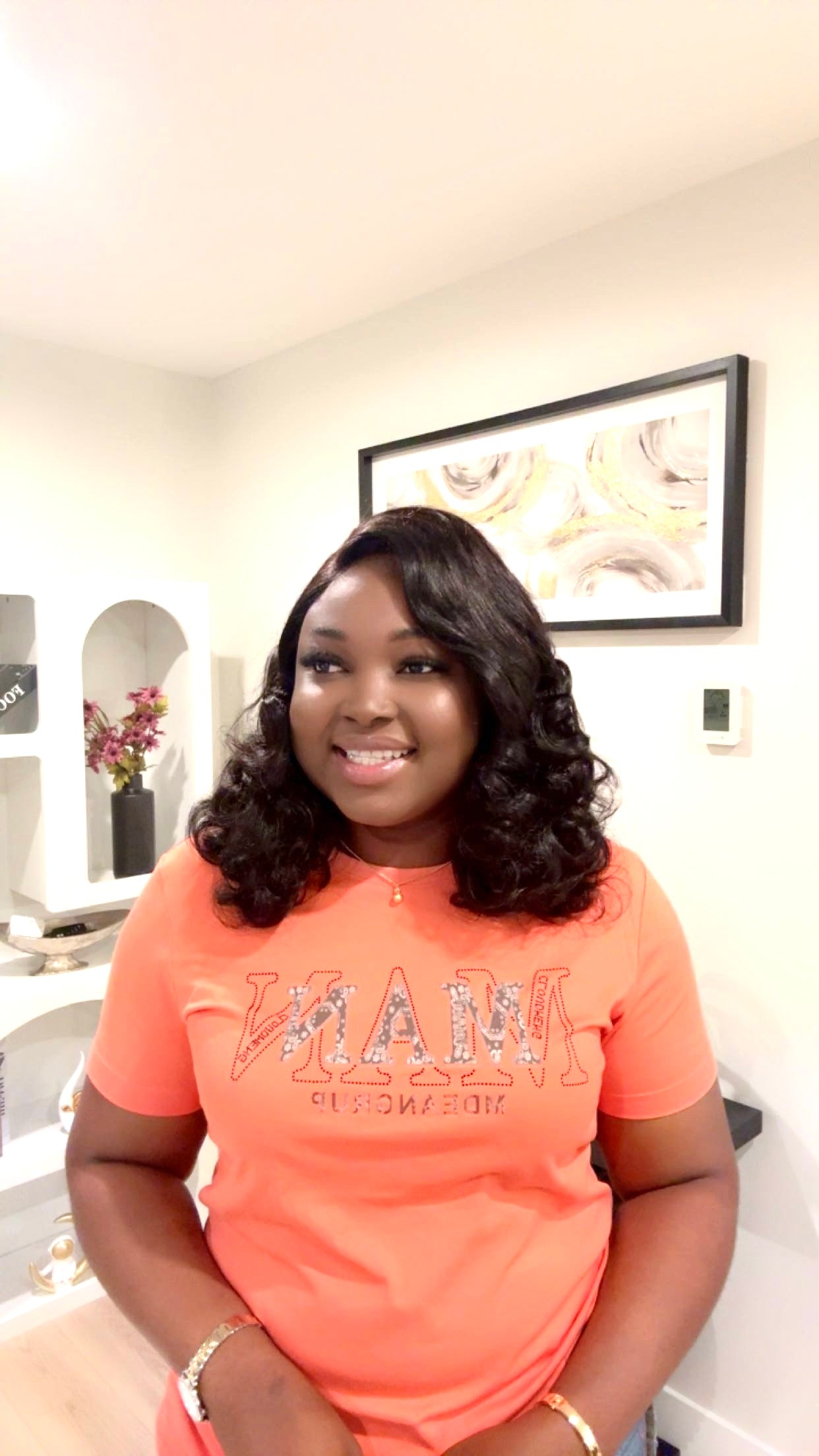 Glueless 16” bouncy curls