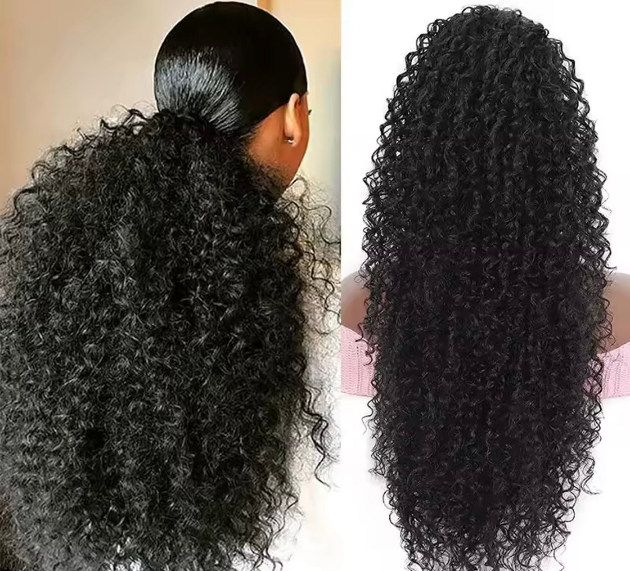 Fivans_Hair Ponytail – 18” | 120g | Natural Color | 100% Virgin Human Hair