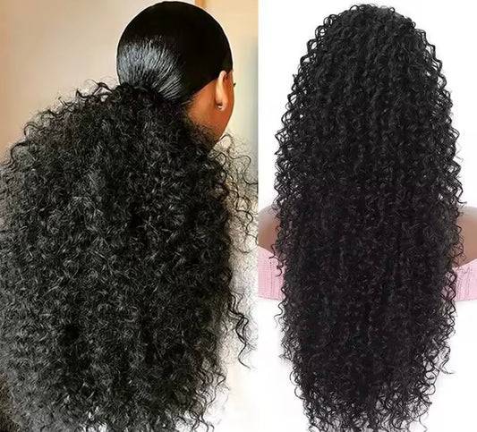 Fivans_Hair Ponytail – 18” | 120g | Natural Color | 100% Virgin Human Hair