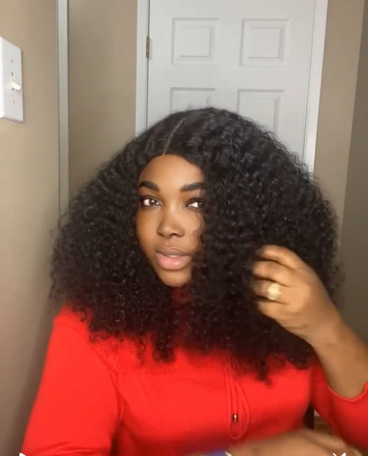 14” Soweto curls 4*4 closure glueless wig