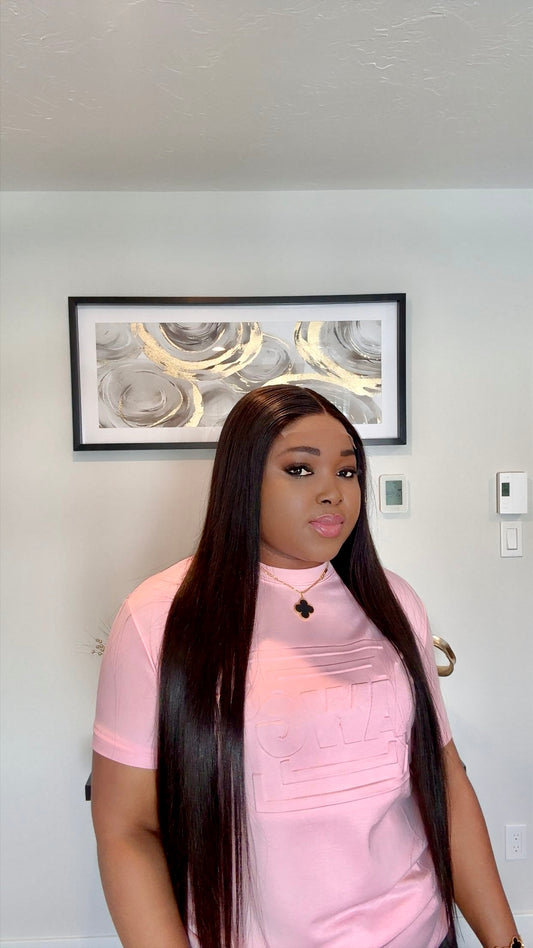 Deal No23 - 5x5 HD Lace Closure Wig – 28”Straight Wig in Natural Black | 100% Human Hair| Wear n Go