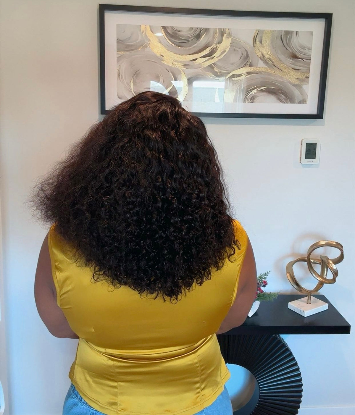 Deal No 45— 16” rush curls  paired with 5*5 closure wear and Go.