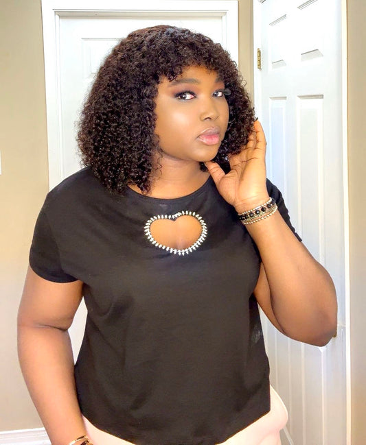 Pixie curl fringe wig. Wear n Go 14”