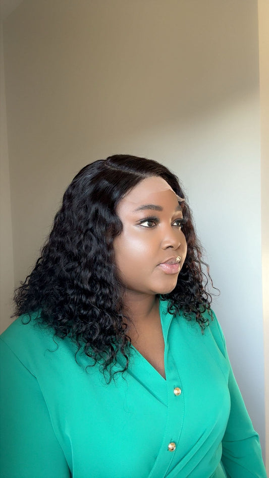 Glueless water wave curls 16”