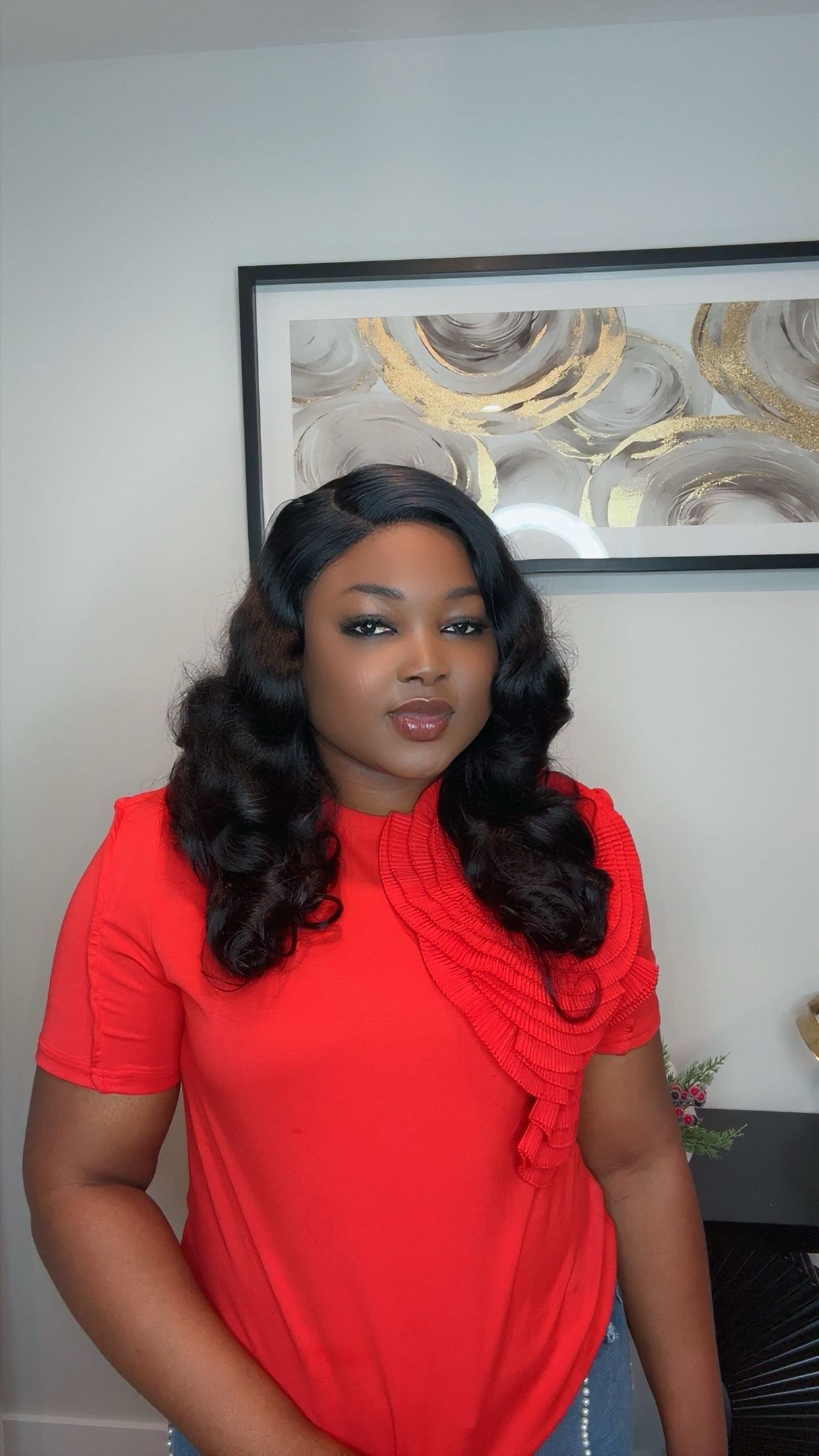 Deal No 4 - 22” bouncy curls paired with 5*5 closure. Wear and Go