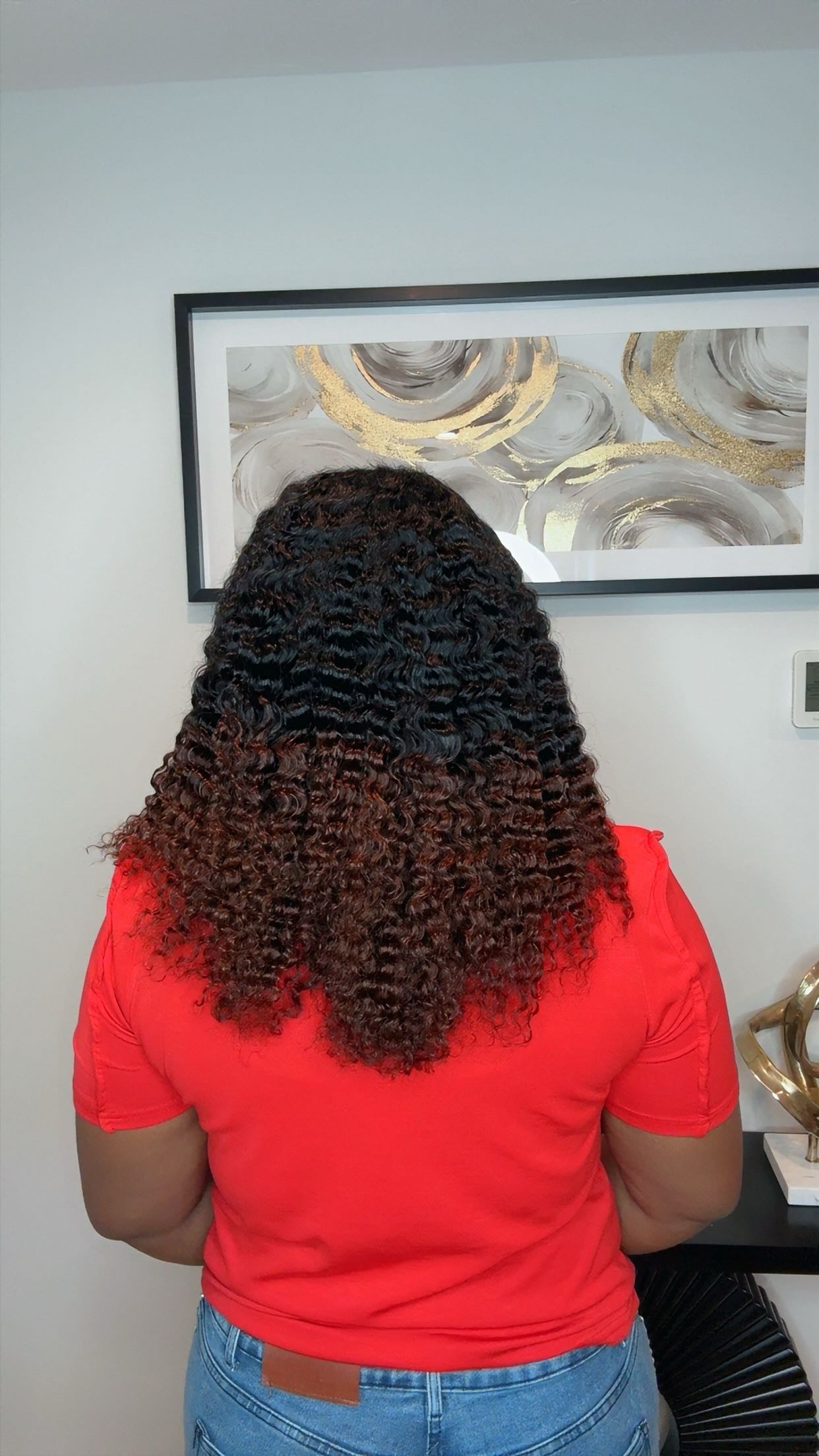 Deal No 30 - 18” brown tips soweto curls paired with 5*5 closure wig. Wear and go.