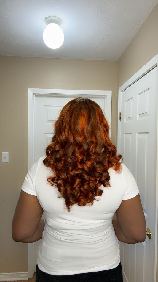 5x5 HD Lace Closure Wig – 18” Chestnut Brown Bouncy Curls | 100% Human Hair| wear n Go