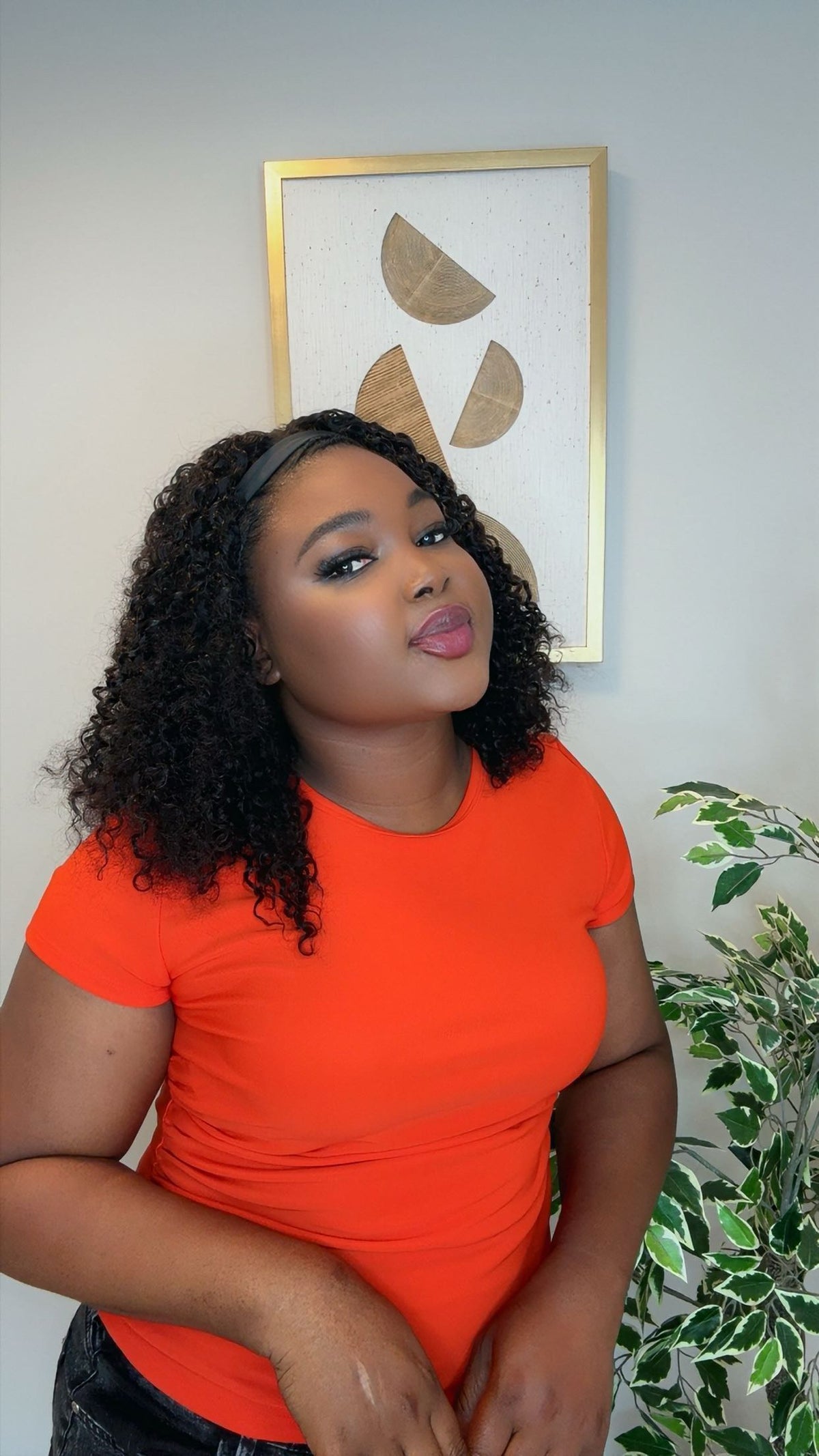 Deal No 36 - 16” Full Headband Wig – 200g | Wear & Go Half wig
