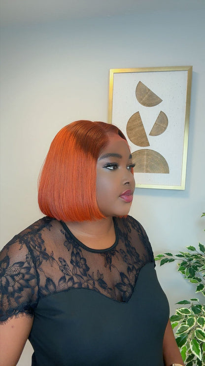 Deal No 6- 8” bob wig with 5*5 HD lace closure lagos hairline