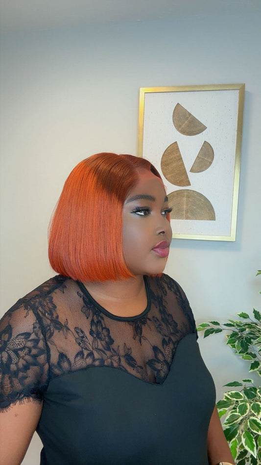 Deal No 6- 8” bob wig with 5*5 HD lace closure lagos hairline