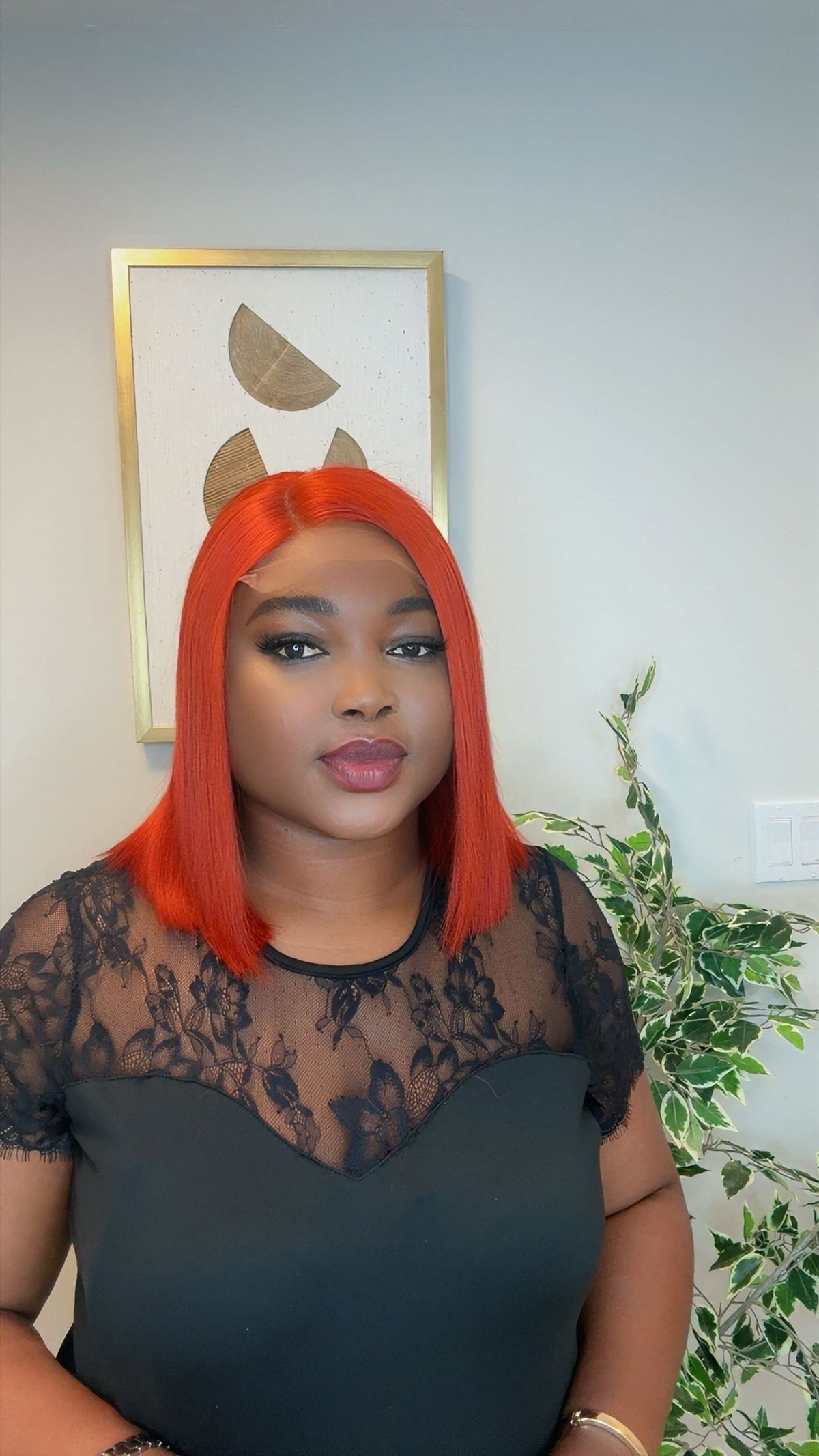 Deal no 5- ginger 10” bob wig paired with 5*5 closure