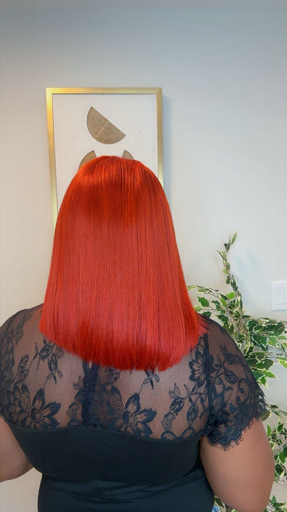 Deal no 5- ginger 10” bob wig paired with 5*5 closure