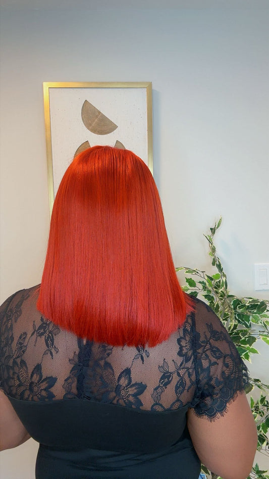 Deal no 5- ginger 10” bob wig paired with 5*5 closure