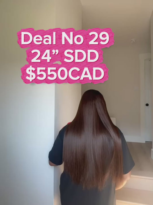 Deal No29 - 5x5 HD Lace Closure Wig – 24”Straight Wig in brown and dark root| 100% Human Hair| Wear n Go
