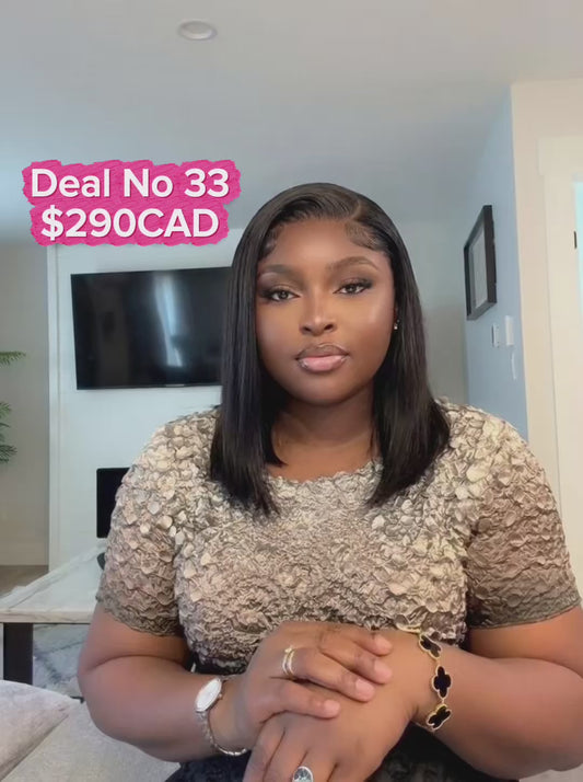Deal No 33 - 14” Frontal Wig – 13x4 Lace Frontal (200g)