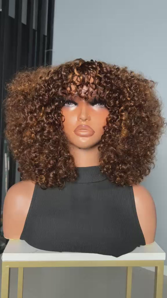 Deal No 32- 14 pixie curl fringe piano colour. Extra volume. Wear and go wig