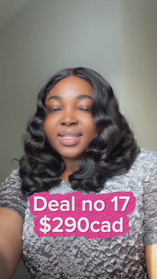 Deal No17 - Glueless 16” bouncy curls