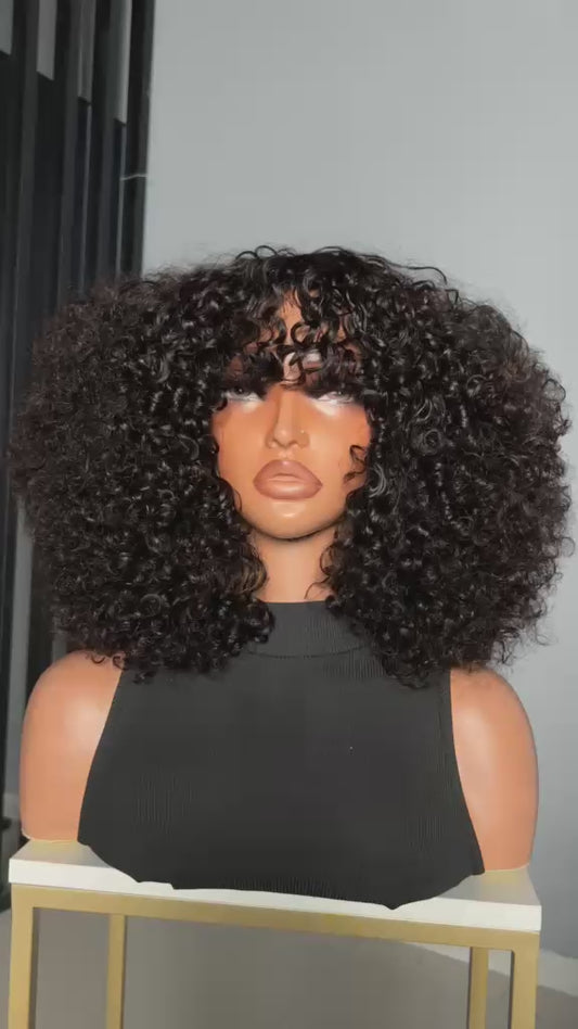 Deal No 33- 14 inches pixie curl fringe. Extra volume. Wear and go